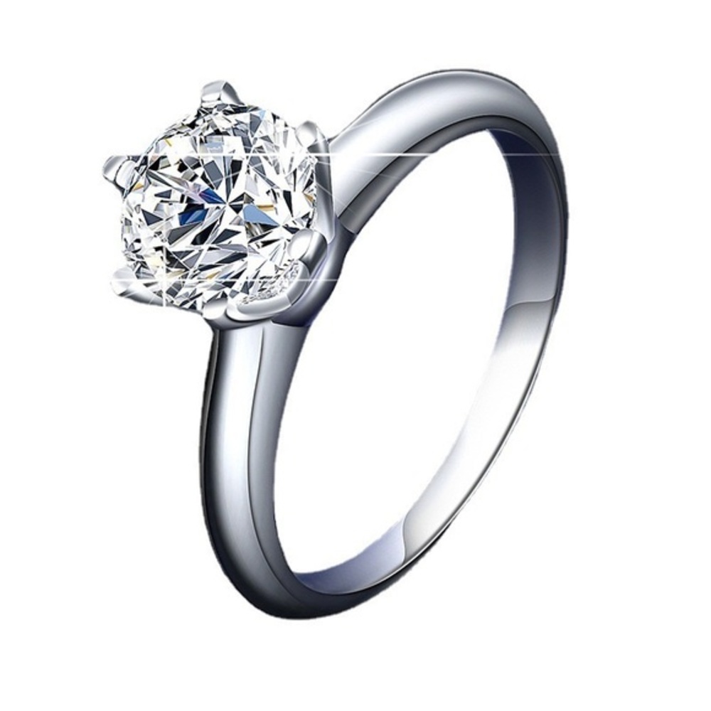 Moissanite 1 CT diamond 💎 925 silver adjustable ring